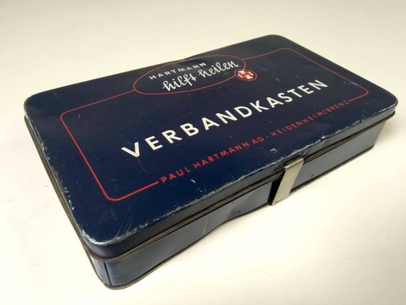 Paul Hartmann Vintage First Aid Kit Tin Box / Vintage First Aid