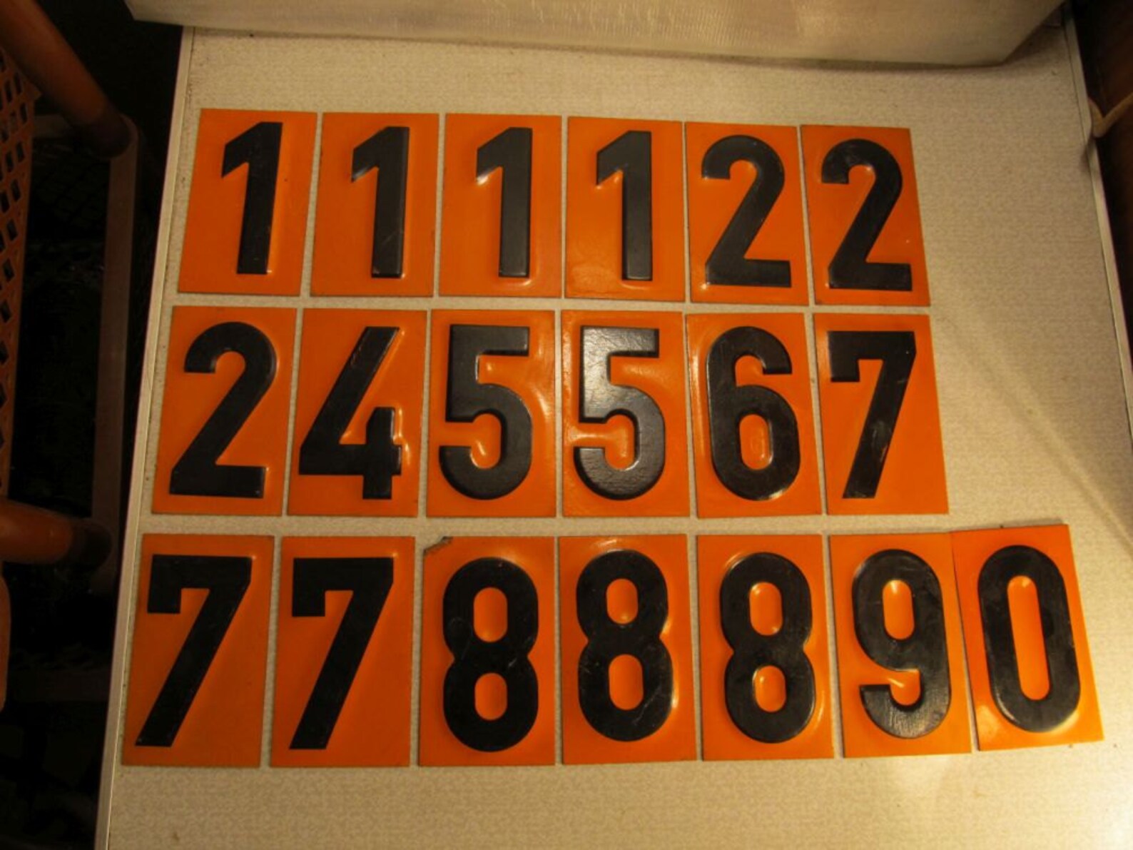 Vintage Embossed Metal Numbers Etsy