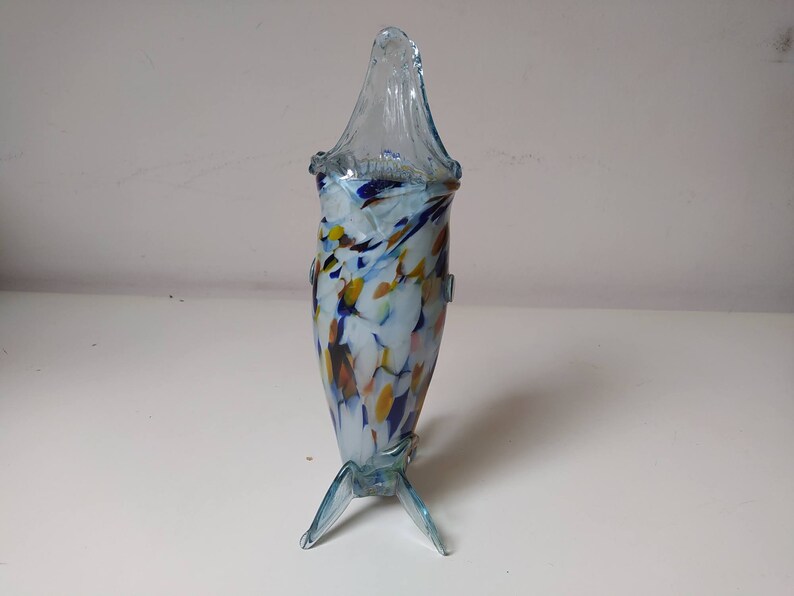Vintage MURANO GLASS Fish Vase / Hand Blown Murano Vase 29 Cm Etsy