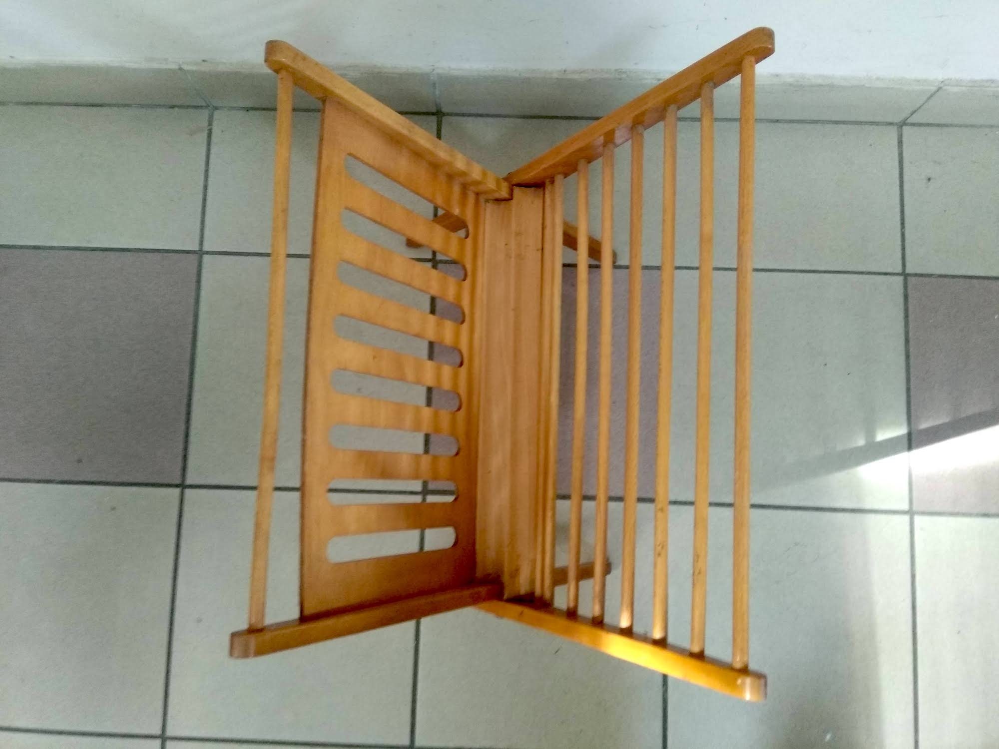 Mid Century Modern Magazine Rack / Wooden Records Stand / - Etsy