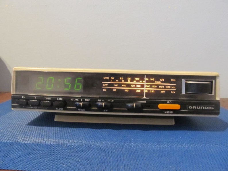 Grundig Sono Clock 70 Beige Desk Alarm Radio Clock 70's Etsy