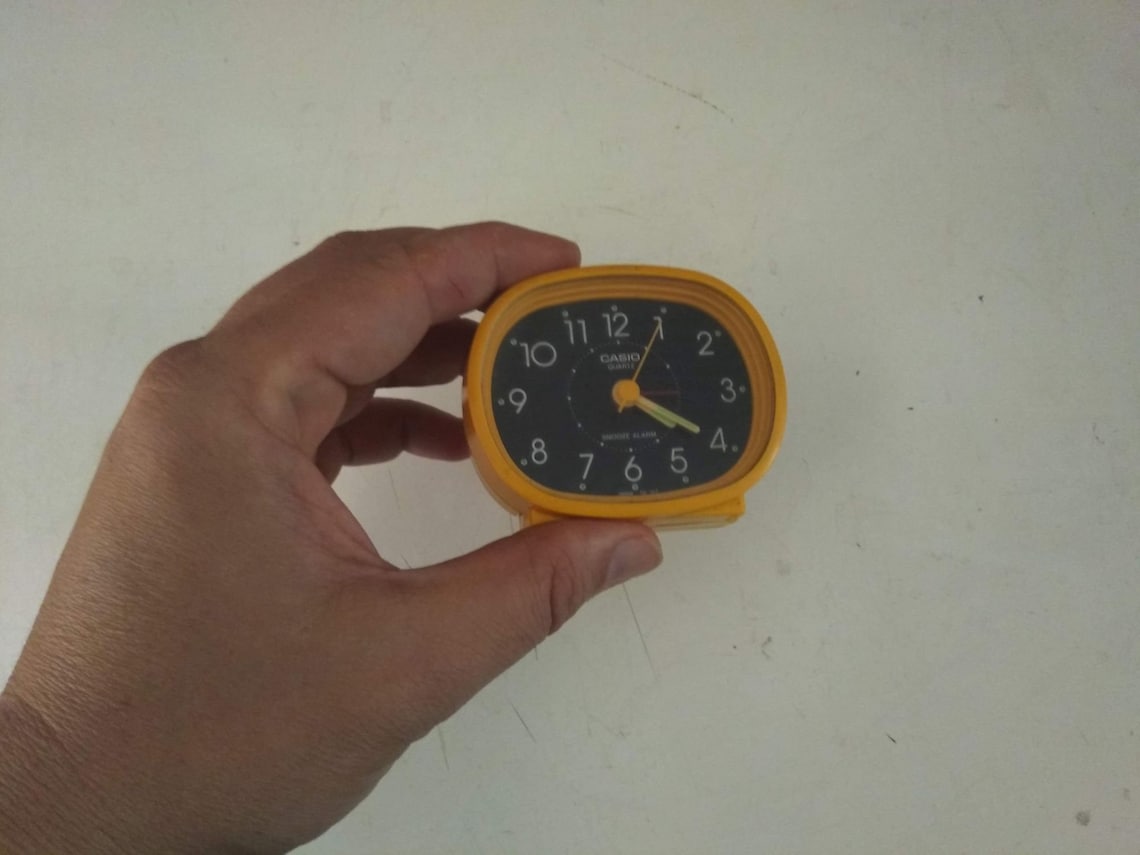 Vintage Casio Alarm Clock / Casio Quartz Snooze Alarm TQ153 / Etsy