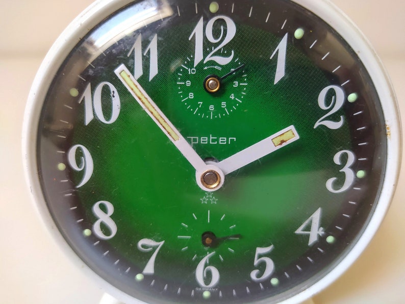 Peter Alarm Clock Made in Germany / Mid Century Windup Clock Etsy