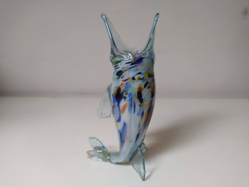 Vintage MURANO GLASS Fish Vase / Hand Blown Murano Vase 29 Cm Etsy