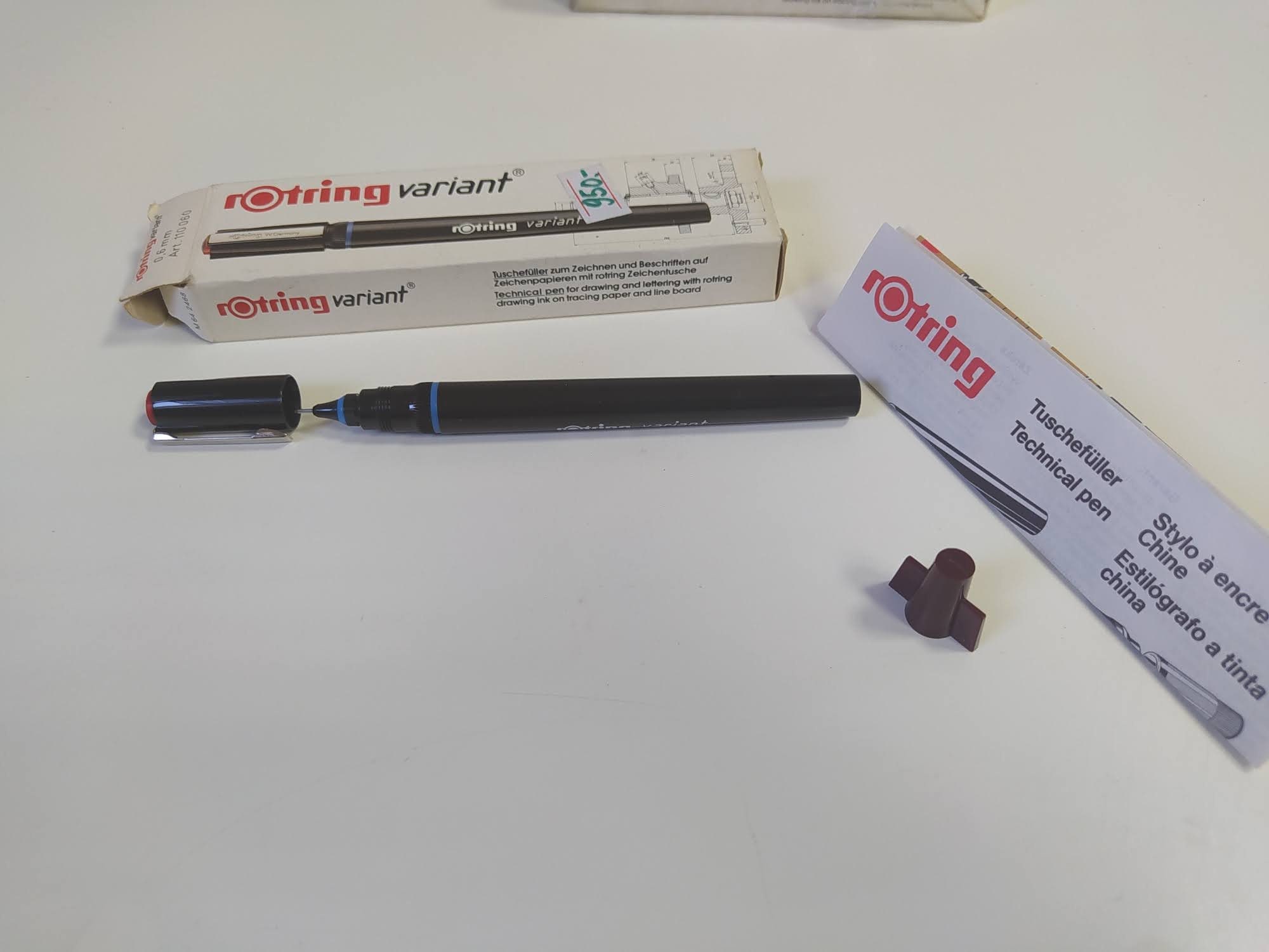 Rotring Rapidograph Tintenkuli Piston Filler Technical Drawing Pen 0.2  Refurbished New Old Stock 