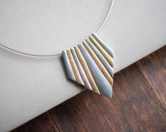 Vintage Gold & Silver Tone Necklace, Ornamental Costume Jewelry