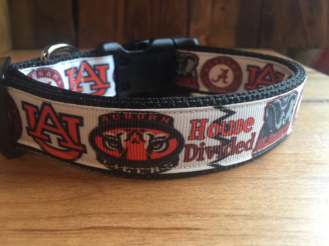 ALABAMA/AUBURN House Divided Dog Collar/collegiate Etsy