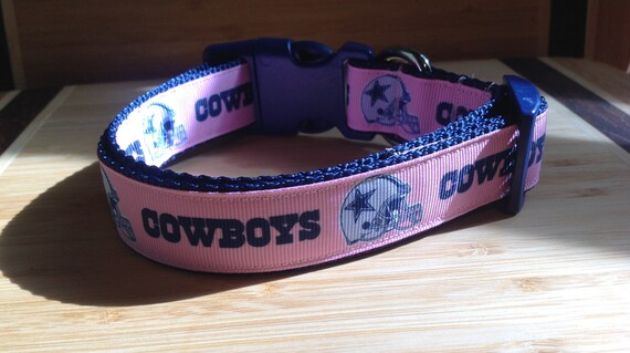 pink dallas cowboys dog collar