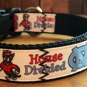 House Divided Dog collar/University of North Carolina/North Carolina State /adjustable Bild 1