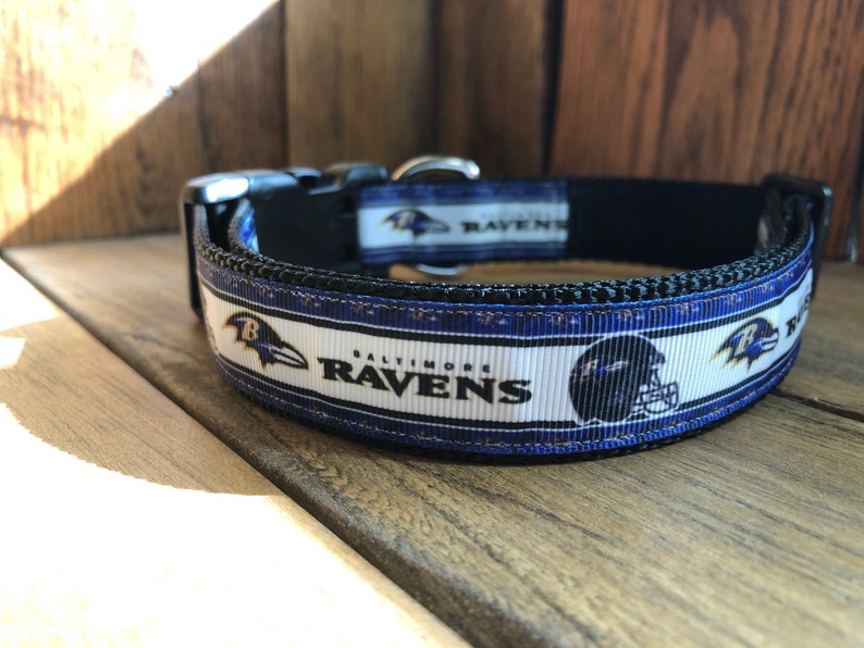 BALTIMORE RAVENS Inspired Adjustable Dog Collar/NFL/football Etsy