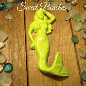 Cast Iron Mermaid Hook Beach Ocean Seaside Cabana Decor Coat Towel Hook image 3