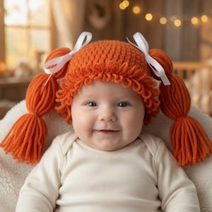 Crochet Doll Wig Hat: Handmade Halloween Costume Beanie