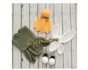 Crochet Fairy Baby Outfit: Handmade Newborn Photo Prop