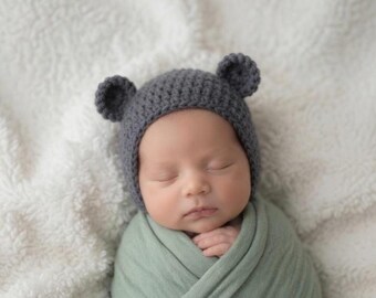 Crochet Bear Baby or Child Hat