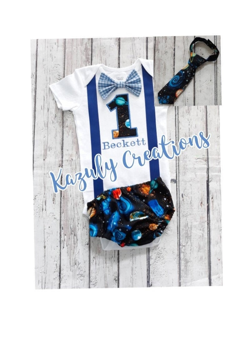 birthday planets smash cake outfit boy boy cake smash outfit Embroidered first second birthday space boy outfit birthday boy outfit