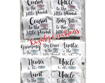 Personalized Elephant Baby Shower T-Shirts: Little Peanut Theme