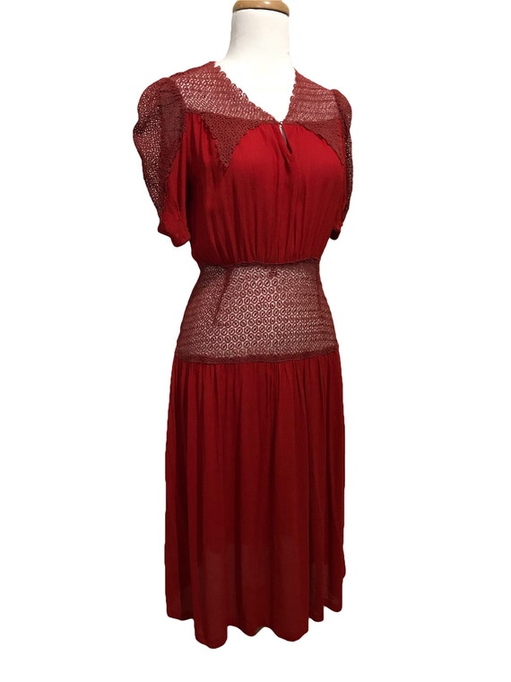 1940's Sweet Heart Dress * See Through Mesh *