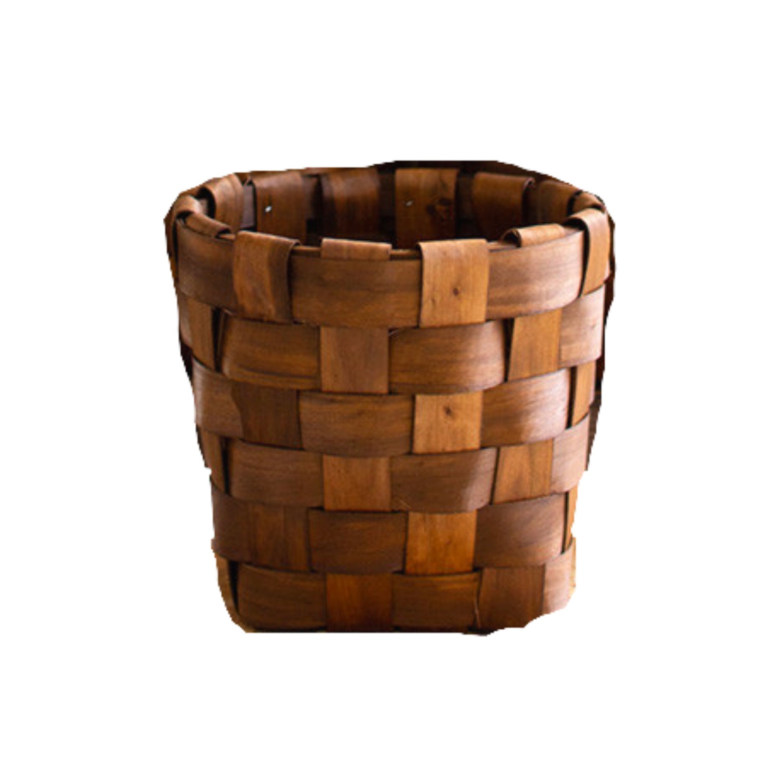 Set Of 5 Nesting Round Chipwood Baskets Etsy