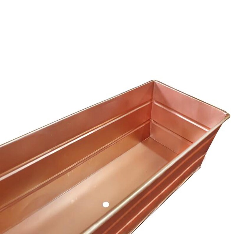 Rectangular Metal Flower Planter Box With Embossed Line | Etsy