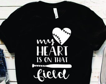My Heart is on That Field Shirt, Sports Mom, Game Day Tee