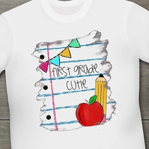 First Grade Cutie Shirt,first grade shirt,first grade school,school shirt,first day of school,first day of first grade,back to school shirt