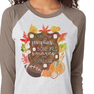 Football Y&#39;all Shirt,Football shirt,Fall Shirt,fall shirt,Pumpkin,Watercolor,football,fall,Y&#39;all,Football y&#39;all,Superbowl,Football Raglan