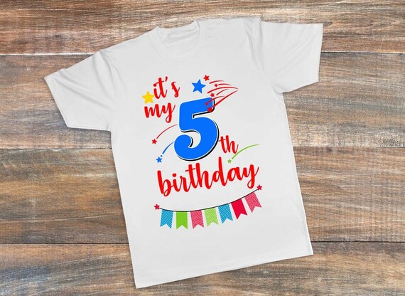 Fifth Birthday Shirt, Birthday Boy, Birthday Girl,birthday Shirt