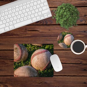 Mouse Pad and Coaster Set,Baseball desk set,desk set,desk decor,mouse pad,car,baseball,softball,ball,sports,mousepad,coaster,sports desk set