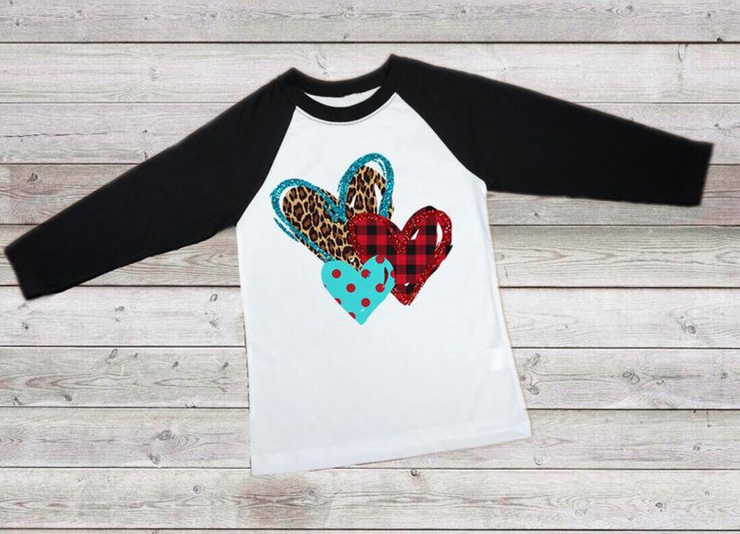 Heart Shirt,love Shirt,love Raglan,heart,buffalo Plaid Heart,glitter ...