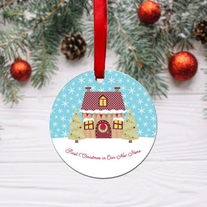 Erste Weihnachten in unserem neuen Haus Ornament, Weihnachtsschmuck, Ornament, Weihnachtsdekoration, Hausbesitzer Ornament, unser erstes Haus, Housewarminggeschenk