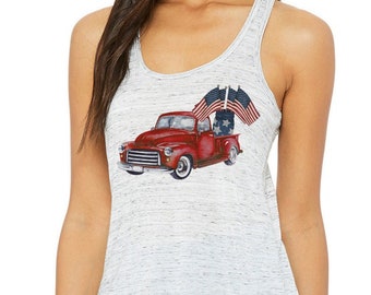 Red truck shirt,red truck,4th of July shirt,Independence shirt,stars,flag,USA flag,4th of July Tank,Red White Blue,America shirt,USA,America