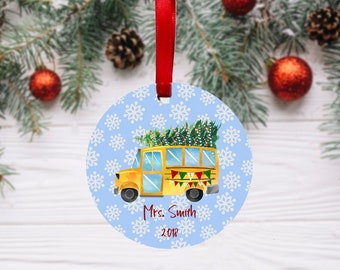 School Bus Ornament,Teacher Ornament,Christmas Ornament,Christmas decor,Christmas tree,Christmas decorations,Christmas,bus driver gift,bus
