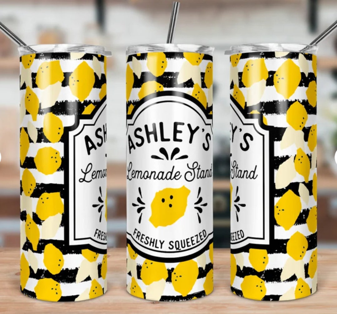 Lemonade Stand Tumbler,yellow ,black Tumbler,sublimated Tumbler