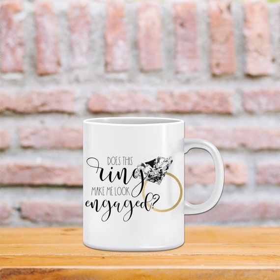 Taza de compromiso, taza de casa recién casado, ¿este anillo me