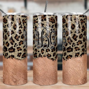 Rose Gold tumbler,leopard print tumbler,monogram tumbler,personalized tumbler,skinny tumbler,custom drinkware,gift for her,cute tumbler