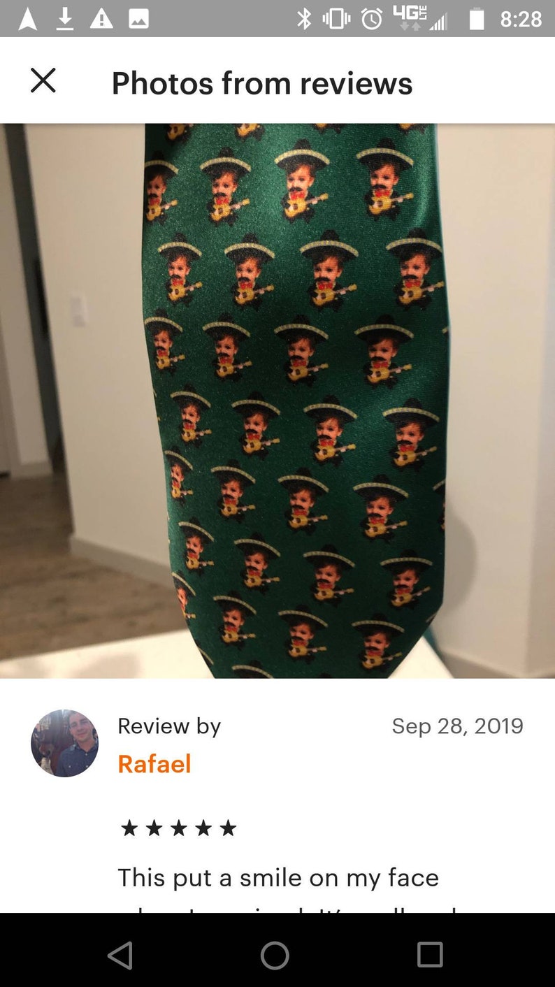 Face neck tie,Photo tie,Custom Face tie,Custom photo tie,face tie,funny tie,Personalized tie,gifts for new dads,novelty tie,best dad ever image 3