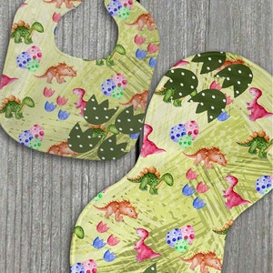 Dino bib and burp cloth set,dinosaur baby shower,dinosaur bib,boy burp cloth,baby set,dino gift set,baby shower,jurastic,baby dinosaur,baby
