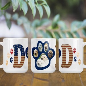 Dad Mug,dog mug,personalized dog mug,paw mug,paws,fur baby mug,dog dad,dogs,i love dogs,father&#39;s day gift,doggies, doggie mug,dad,dad gift