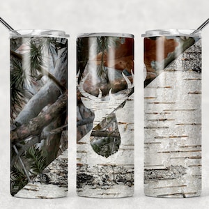Camo tumbler,camouflage tumbler,hunting tumbler,woods tumbler,tumbler with deer,custom tumbler,skinny tumbler,tumbler for hunter,hunter gift