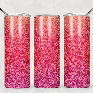 Glitter tumbler,ombre tumbler,glittery ombre,pink tumbler,skinny tumbler,custom tumbler,gift for her,gift for teen,cute tumbler,tumbler gift