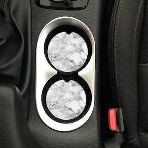 Car Coaster set of 2,marble car coaster,car decor,car,cup holder,marble cup holder,black and white,black,white,marble,farmhouse,modern