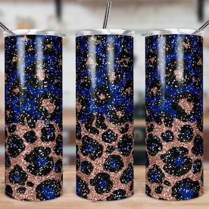 Royal blue tumbler,Rose gold tumbler,Leopard tumbler,sublimated tumbler,skinny tumbler,custom tumbler,cute tumbler,gift for mom, Birthday