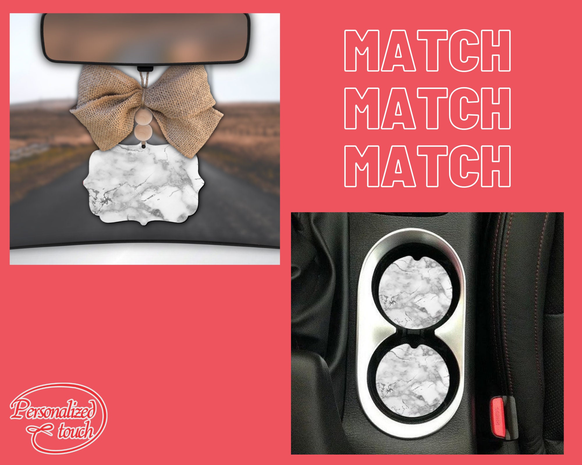 Mouse Pad and Coaster Setmarble Desk Setmarblemoderndesk Etsy