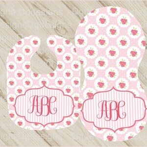 Floral bib and burp cloth set,baby shower gift,girl bib,girl burp cloth,baby set,pink gift set,floral set,baby gift,rose,christmas gift