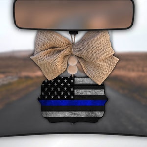 American Flag Car Charm,Police Car Charm,Back The Blue,Car Charm for Rear View Mirror,Car Mirror Charm,Car Decor,Car Accessory,Gift For Her