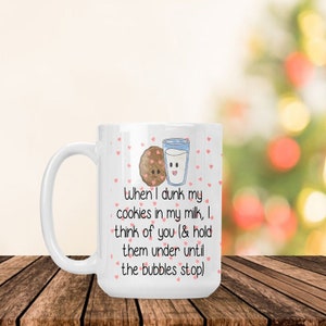 Wenn ich Dunk meine Cookies Becher, Weihnachtsbecher, Cookies und Milchbecher, denken Sie an Sie Becher, Weihnachten, Weihnachtsgeschenk, Herz Becher, Winterbecher, Kekse