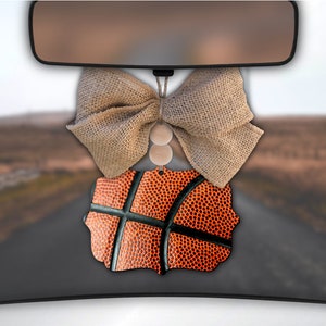 Basketball Car Charm,Basketball Car Decor,Gift For Basketball Lover,Car Charm for Rear View Mirror,Car Mirror Charm,Car Decor,Car Accessory