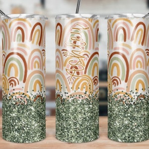 Rainbow tumbler,green tumbler,tumbler for pride,girl tumbler,sublimated tumbler,skinny tumbler,custom tumbler,gift for girl, gift for boy