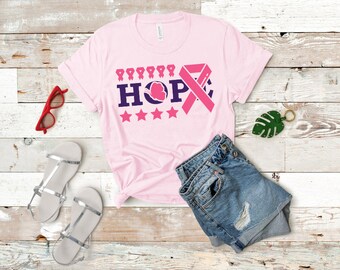 Camisa Hope,Camisa de Concientización sobre el Cáncer de Mama,Camisa de Concientización sobre el Cáncer,Camisa de Cinta Rosa,Camisa de Luchador contra el Cáncer,Camisa de Concientización,Camisa de Guerrero del Cáncer