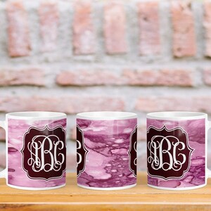 Pink Marble Mug,pink mug,Valentine&#39;s Day mug,personalized mug,marble mug,monogram mug,pink,Valentine&#39;s Day,Valentine&#39;s Day gift,vday
